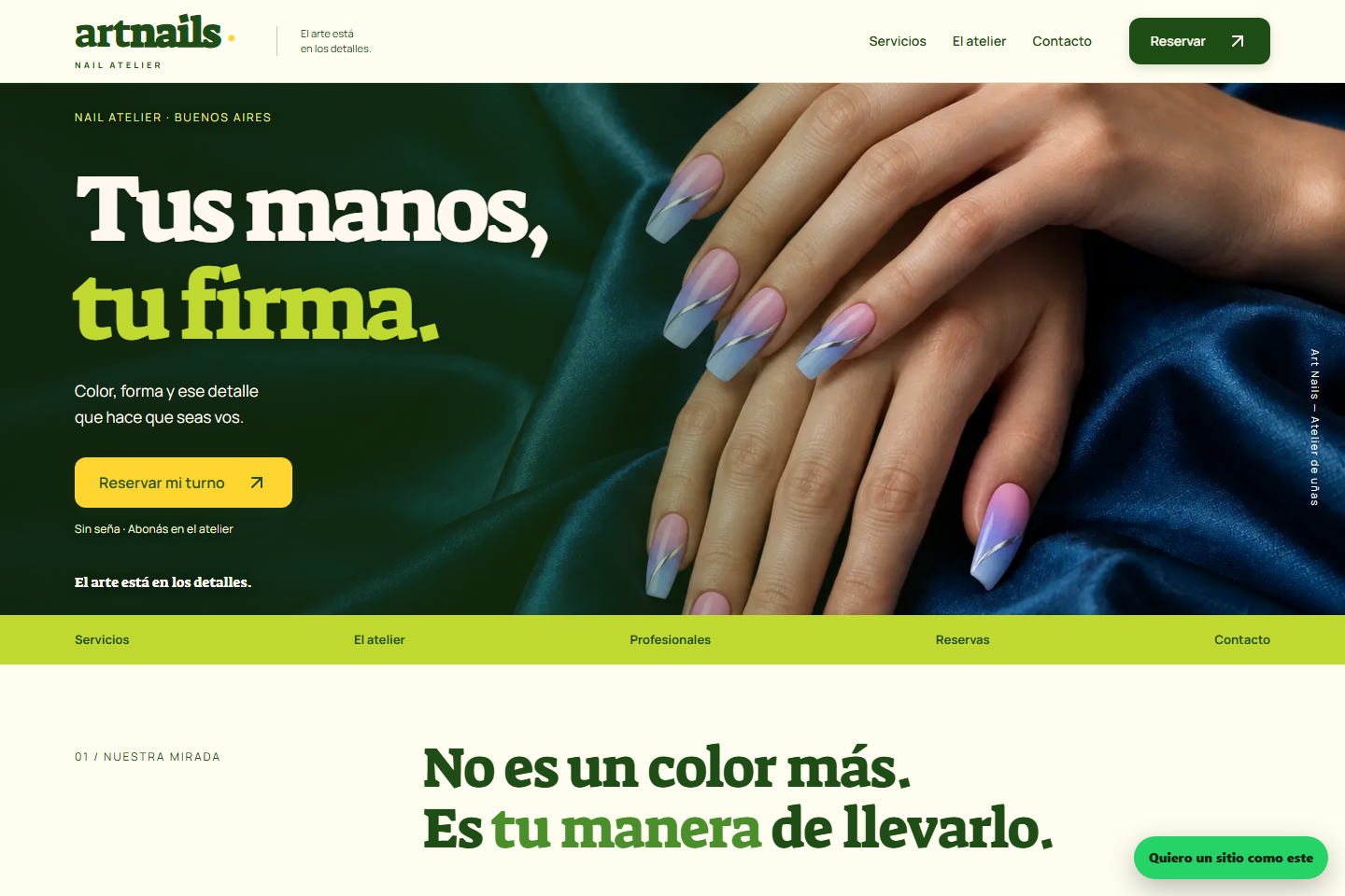 Portada del diseño de muestra Art Nails Limón