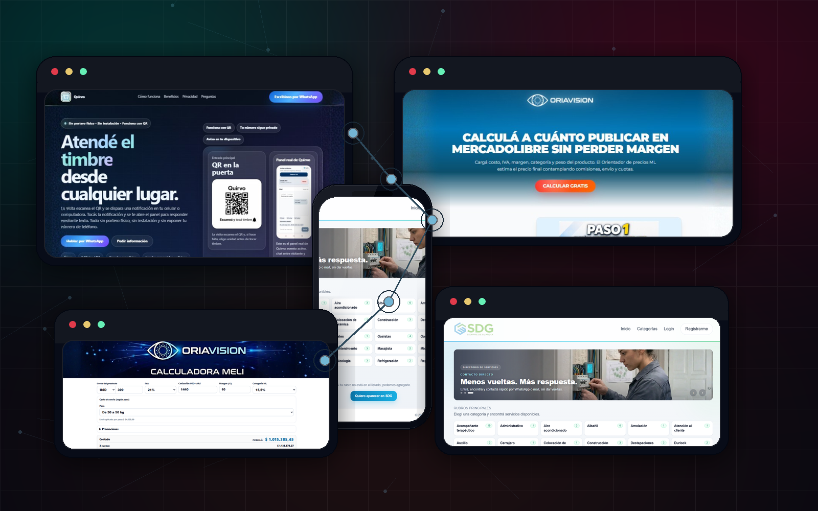 Collage de proyectos web